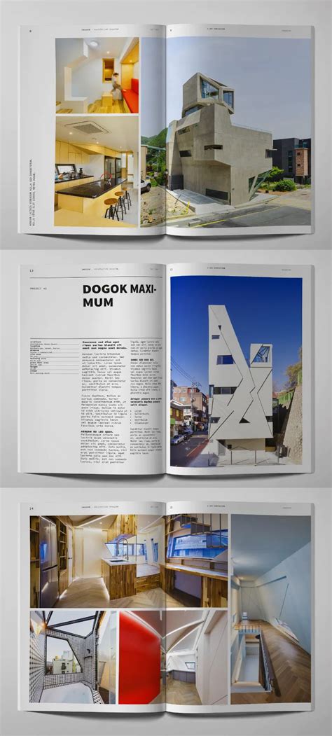 Architecture Magazine Layout Design 34 Pages Diseño De La Disposición
