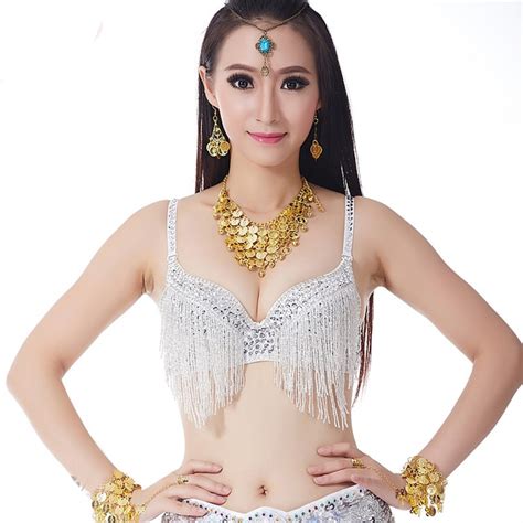 2018 Belly Dance Double Row Hanging Bra Belly Dance Costume Top Bra Us Size 32 34bc 10 Colours