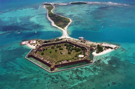 Fort Jefferson From The Air In Dry Tortugas Image Free Stock Photo