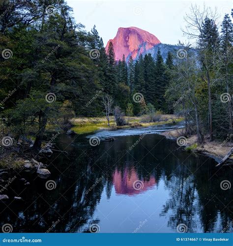 Half Dome During Sunset At Yosemite National Park Stock Image Image