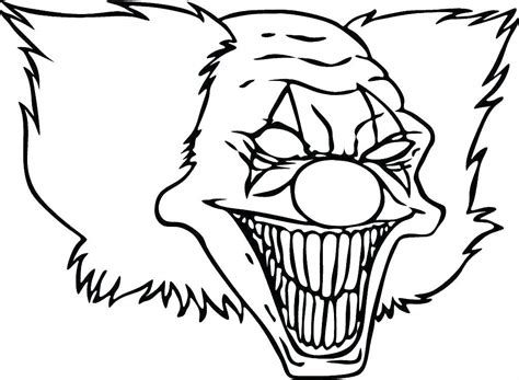 Killer Clown Skull Drawings Tattoo Sketch Coloring Page