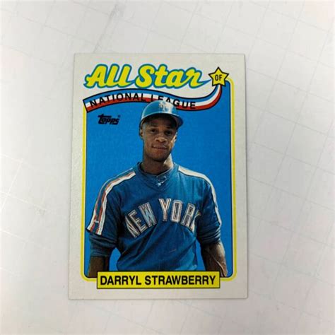 vintage topps 1989 mlb card darryl strawberry all star new york mets 390 ebay