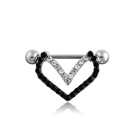 1pc Heart Nipple Rings Jewelry Nipplerings Piercing Women Sexy Surgical Steel Breast Ring