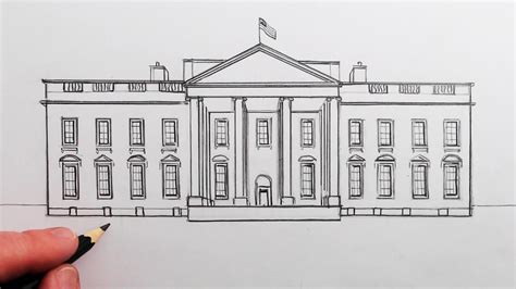 White House Line Drawing 40 White House Black And White Illustrations