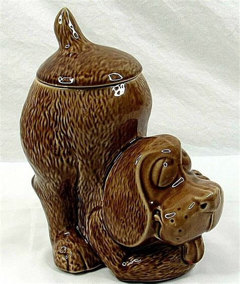 Mccoy Dog Cookie Jar 0272 Usa Vintage Brown Ceramic Mccoy