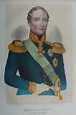 Friedrich August II. König von Sachsen. Altkolorierte Tonlithographie ...