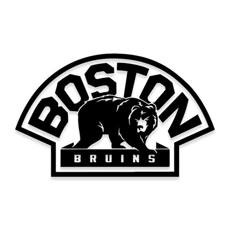 Nhl Boston Bruins Logo Decal Sticker With Bear Decalfly