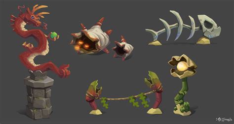 Artstation 2d Prop Concept Jjutang Ha Props Concept Game Icon