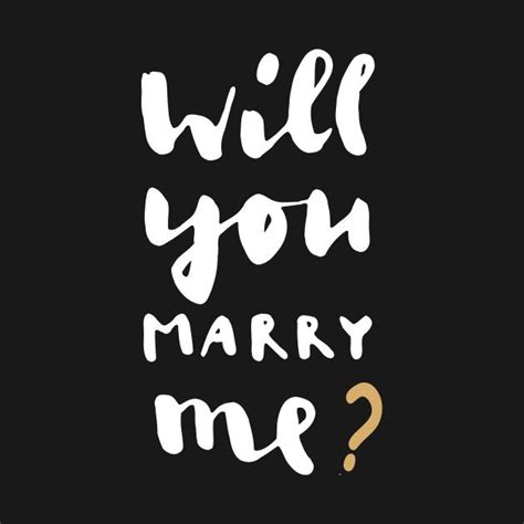 The Words Will You Marry Me Written In White Ink On A Black Background