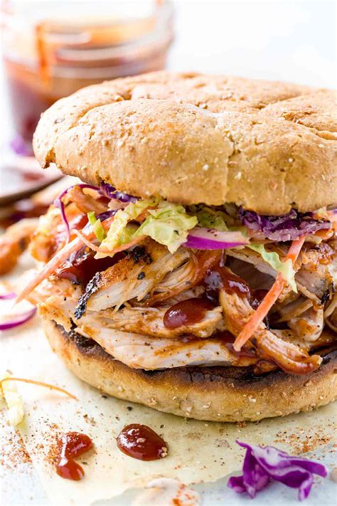 Pulled Chicken Sandwiches With Coleslaw Jessica Gavin