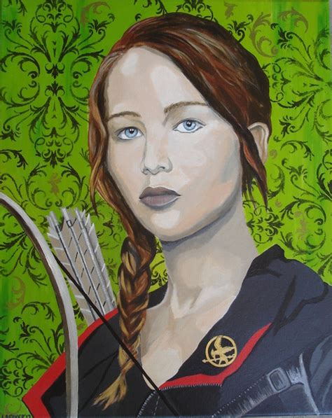 Portrait Original De Katniss Everdeen Hunger Games Etsy France