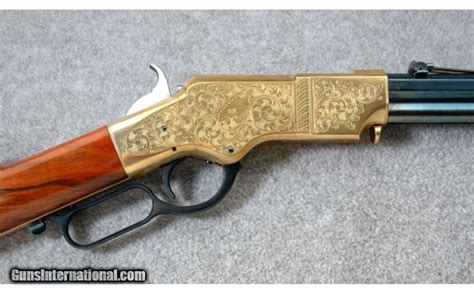 Cimarron 1860 Henry Engraved Rifle Made By Uberti 44 Wcf