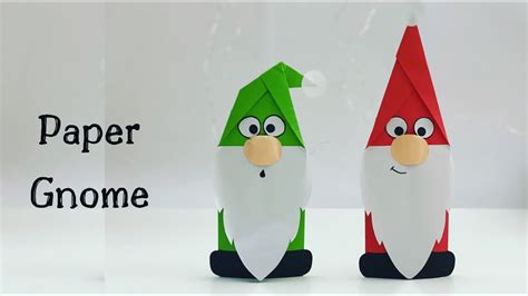 How To Make Easy Paper Christmas Gnome For Kids Nursery Craft Ideas