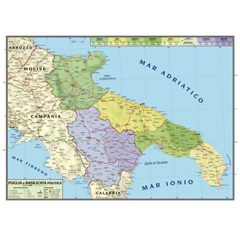 Mappe cartina puglia cisternino tomveelers mappa della puglia cartina puglia provincia lecce casarano puglia cartina cartine e mappe della puglia () lecce tourist map cose da sapere prima di. CARTINA GEOGRAFICA BIFACCIALE 100X140cm REGIONE PUGLIA E ...