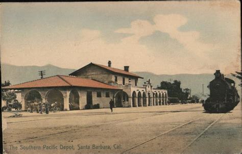 The Southern Pacific Depot Santa Barbara Ca Postcard