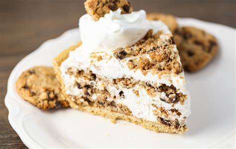 Easy No Bake Chocolate Chip Cookie Pie Tabs And Tidbits