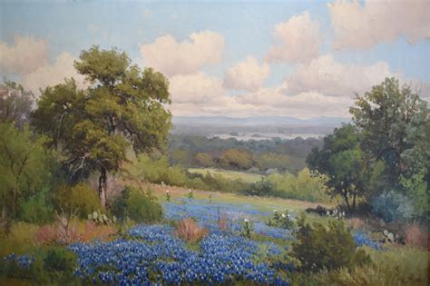 Porfirio Salinas Hill Country Blue Bluebonnet 2461 Texas Art