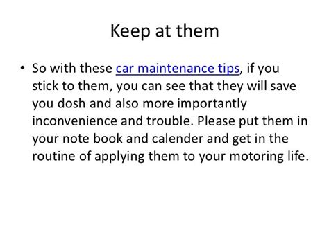 Basic Easy Car Maintenance Tips