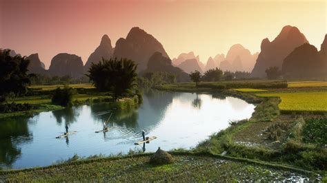 4543729 China Nature Village Landscape Forest Morning Hills