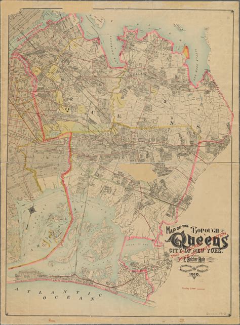 Map Of The Borough Of Queens City Of New York Nypl