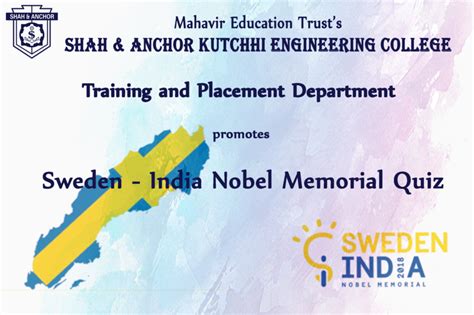 Sweden India Nobel Memorial Quiz SAKEC Shah Anchor Kutchhi Engineering College