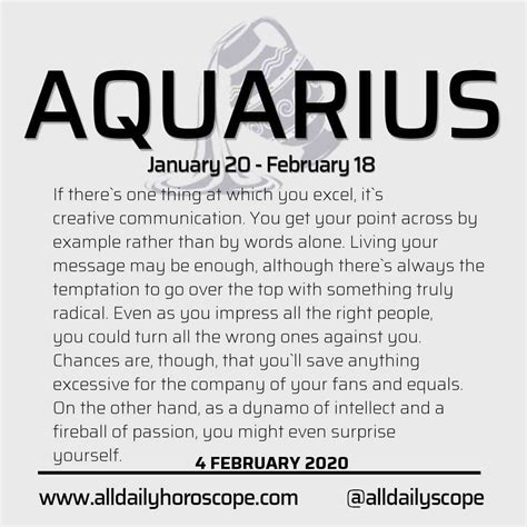 Get Your Aquarius Daily Horoscope February 4 2020 What Awaits
