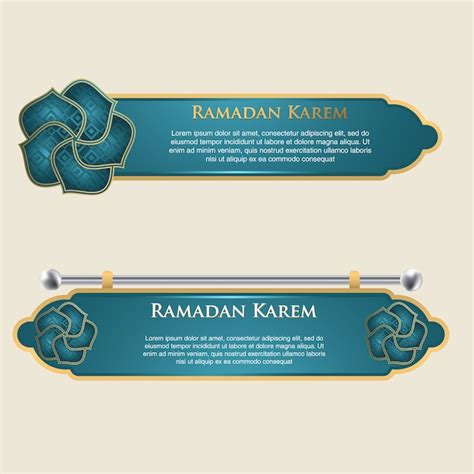 Premium Vector Set Of Banners Template With Islamic Design