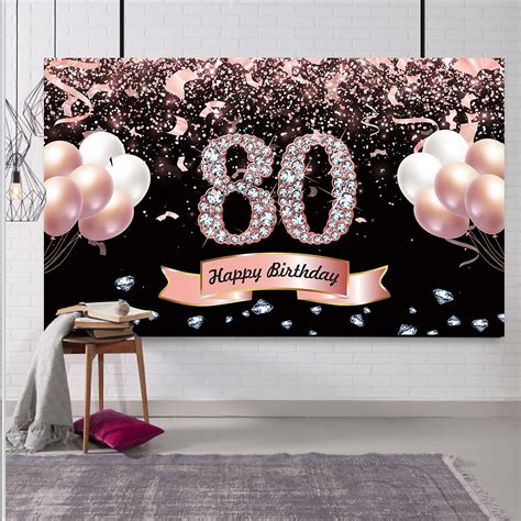 Buy Trgowaul 80th Birthday Decorations For Women Rose Gold Birthday