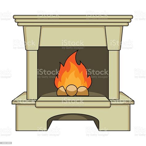 Fire Warmth And Comfort Fireplace Single Icon In Cartoon Style Vector