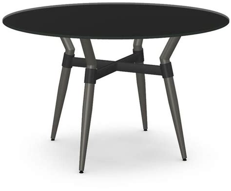 Amisco Link Black Glass Round Table Modern Living London