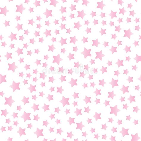 Seamless Pattern With Pink Stars Simple Children Seamless Pattern With