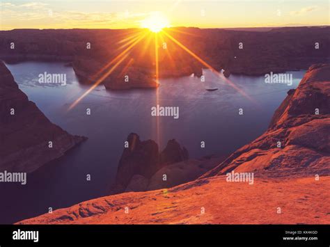 Lake Powell Alstrom Point Usa Stock Photo Alamy