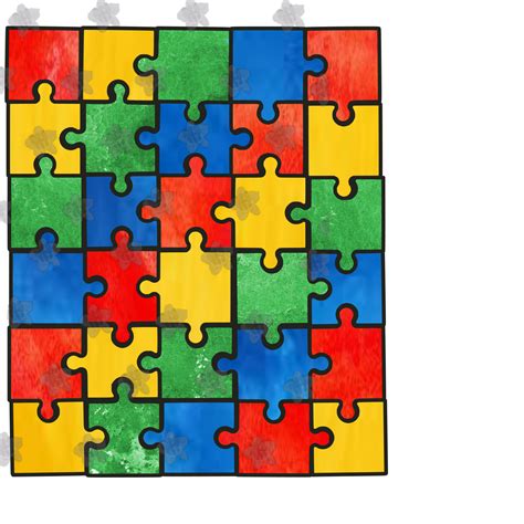 Autism Puzzle Background Etsy
