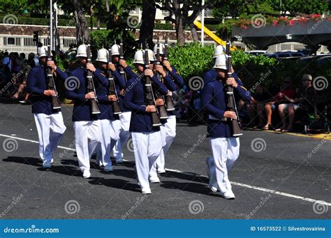 Hawaiian Army Guards Aloha Festivals 2010 Editorial Photography