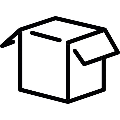 box cube packing opened icons