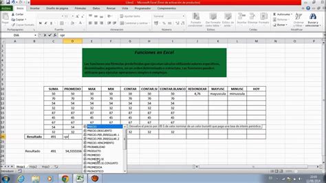 Funciones Basicas De Excel