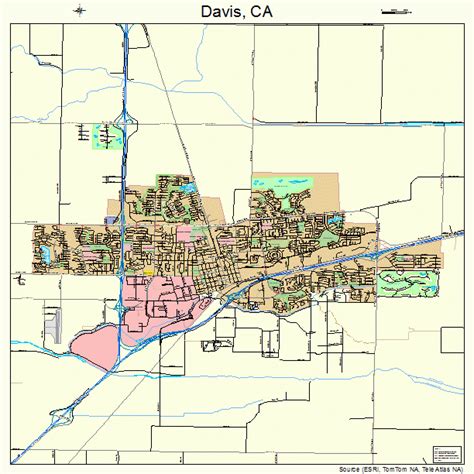 Davis California Street Map 0618100