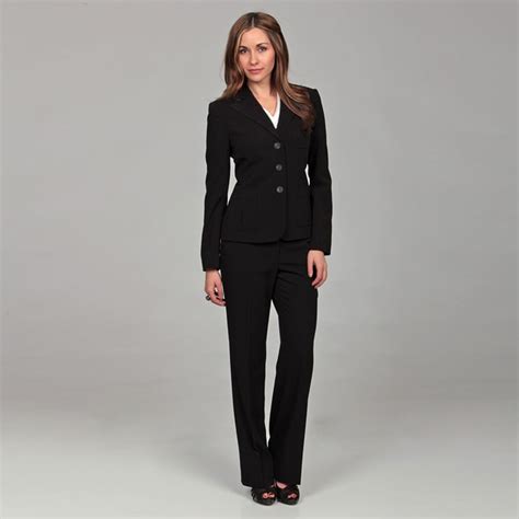 Calvin Klein Womens Black 2 Piece Pant Suit 13832623