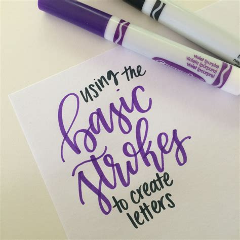 Create Letters With The Basic Strokes Hand Lettering Tutorial Hand