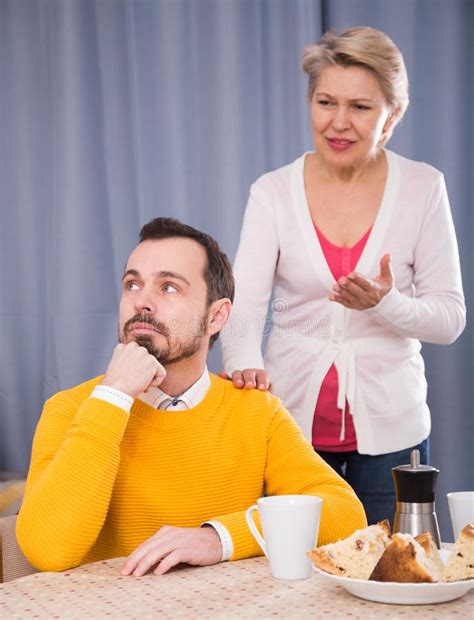 Mature Woman Son Arguing Stock Photos Free Royalty Free Stock
