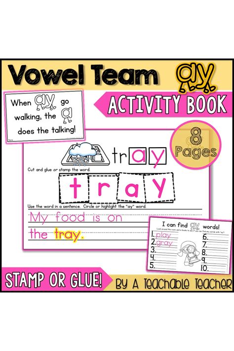 Vowel Team Ay Activity Book A Teachable Teacher