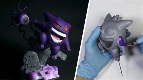 Sculpting Gengar Pokemon Clay Art Youtube