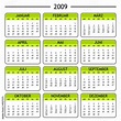 kalender 2009 Stock Vector | Adobe Stock