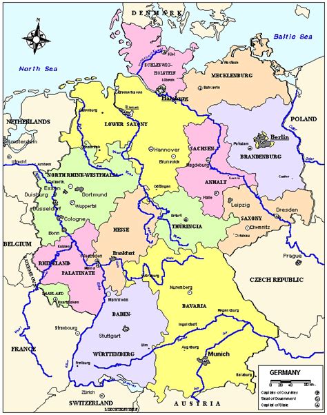 Gjermania Harta Gjeografike E Gjermanisë Shqipëria Express