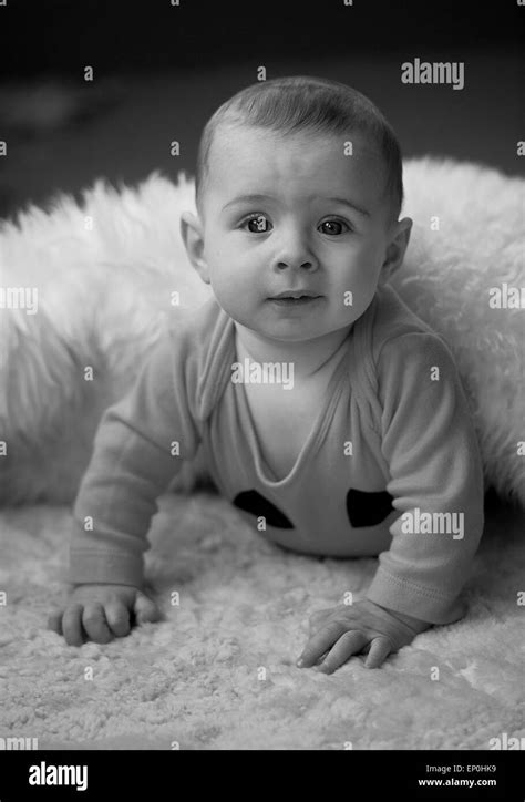 Cute Smile Baby Boy Black And White Stock Photos And Images Alamy