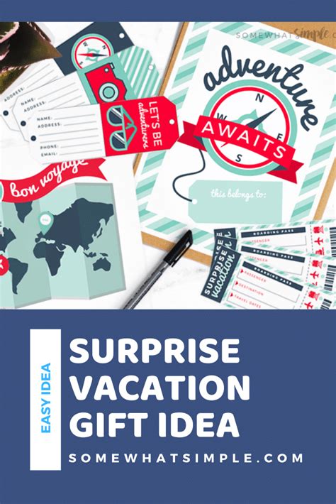 Surprise Vacation Reveal Printables T Idea Somewhat Simple