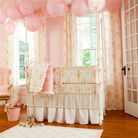 A Baby Girls Nursery Elegant And Romantic Pink Shabby Chic