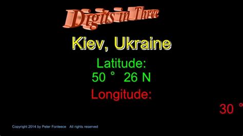 It also shows the countries along with the latitudes and longitudes. What is the latitude and longitude of kiev ukraine ...