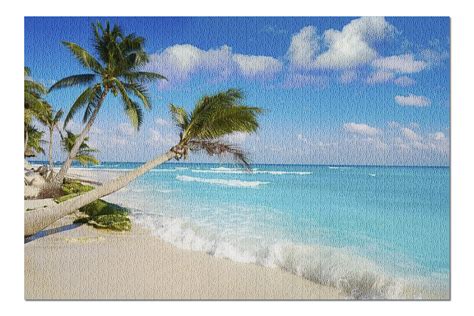 1.best gift:great education source : Tropical Beach Scene - Palms & Blue Ocean 9012352 (20x30 ...