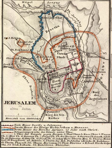 Old Map Jerusalem Wayne Baisey